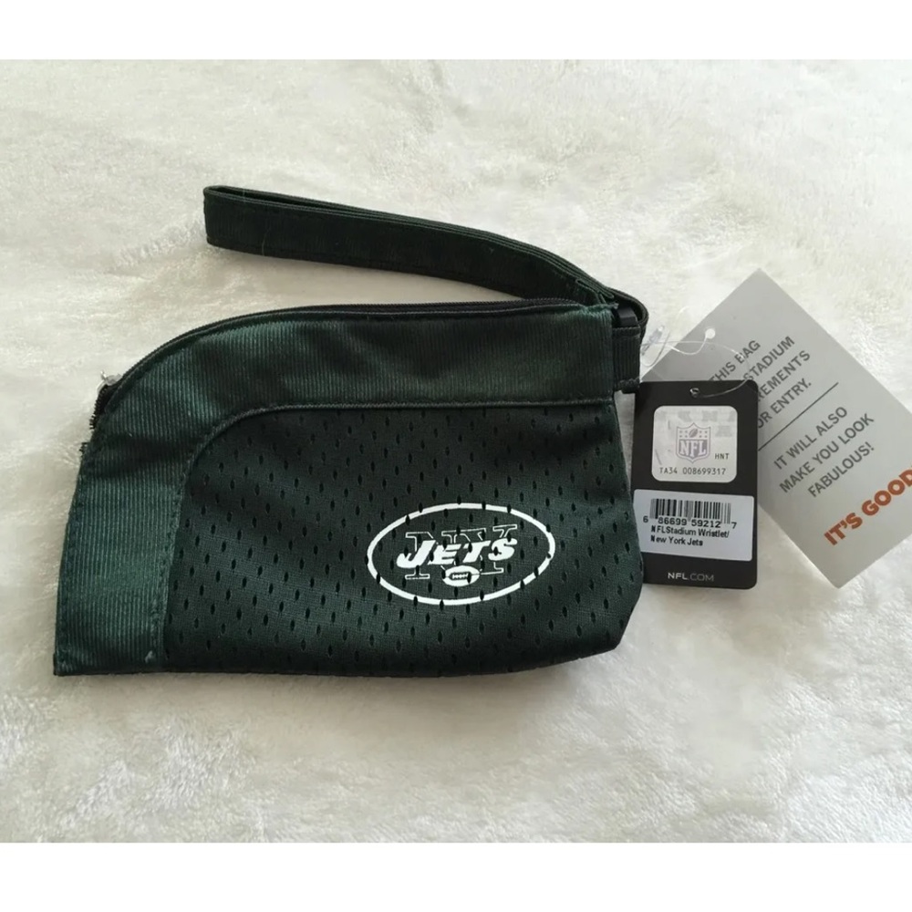 NWT New York Jets NFL Stadium Zippered Wristlet